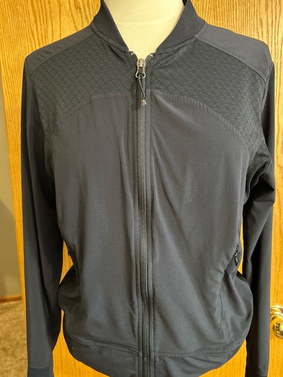 Athleta Jackets & Blazers - Athleta Jacket Women Large Black Lightweight Stretchy Long Sleeve ZipUp Athletic